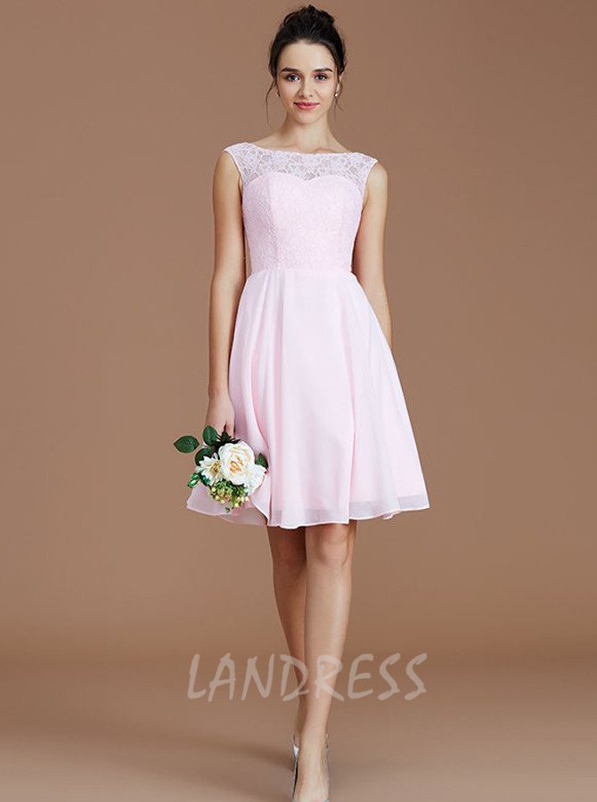 BlushPink Short Bridesmaid Dresses,Knee Length Bridesmaid Dress,11338