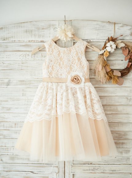Adorable Girl Party Dresses,Lace Flower Girl Dress,11832