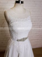 A-line Modest Wedding Dresses,Lace and Tulle Wedding Dress,11607