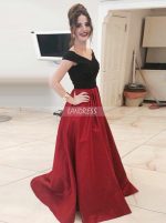 A-line Prom Dresses,Off the Shoulder Prom Dresses,Simple Prom Dress,11222