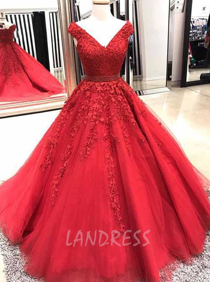 A-line Prom Dresses,Princess Prom Dress,Sweet 16 Dress - Landress.co.uk