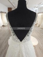 A-line V-neck Wedding Dresses,Elegant Bridal Dress,11562
