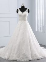 A-line Wedding Dresses,Lace Bridal Dress,11693