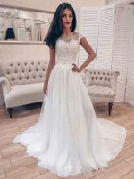 A-line Wedding Dress,Garden Bridal Dress,12221