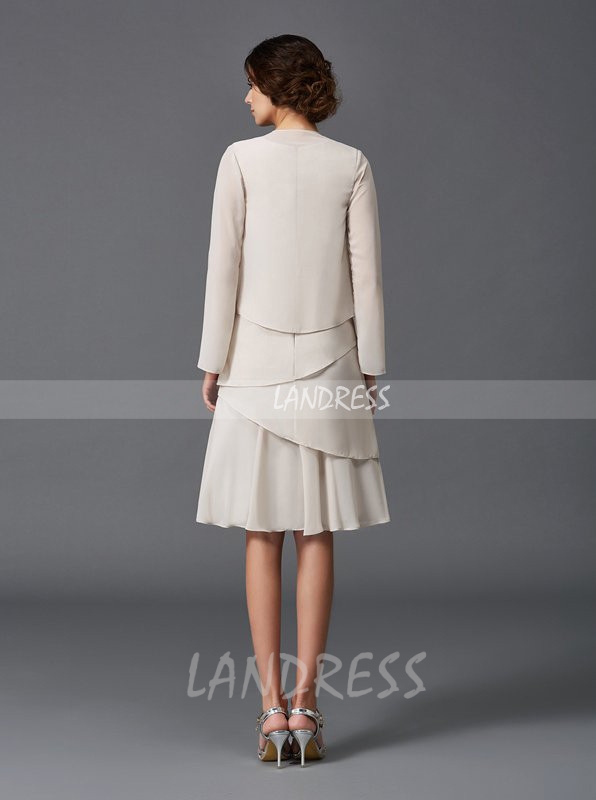 Asymmetrical Mother of the Bride Dresses with Jacket,Short Mother Dress,11802