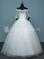 Ball Gown Bridal Dress with Sleeves,Off the Shoulder Wedding Dress,Princess Bridal Gown,11151