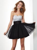 Black Sweet 16 Dresses,Strapless Short Homecoming Dress,11499