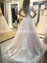 Blush A-line Wedding Dresses,Classic Wedding Dress,11643