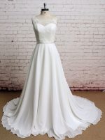 Boho Wedding Dresses,Chiffon Beach Wedding Dress,11608