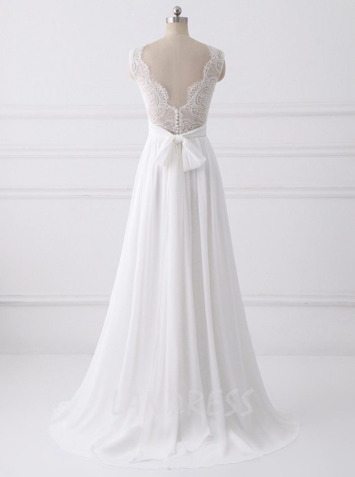 White Wedding Dresses,Boho Wedding Dress,Beach Bridal Dress,LD11111