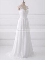 White Wedding Dresses,Boho Wedding Dress,Beach Bridal Dress,LD11111
