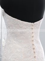 Champagne Mermaid Wedding Dresses,Lace Layered Wedding Dress,11687