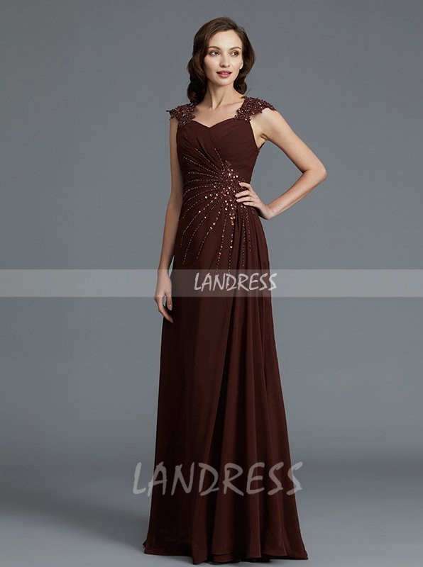 Chocolate Mother of the Bride Dresses,Beaded Mother Dresses,11786