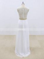 Column Wedding Dresses,Floor Length Bridal Dress,Destination Bridal Dress,11962