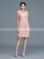 Dark Pink Mother of the Bride Dress with Jacket,Short Mother Dress,11773
