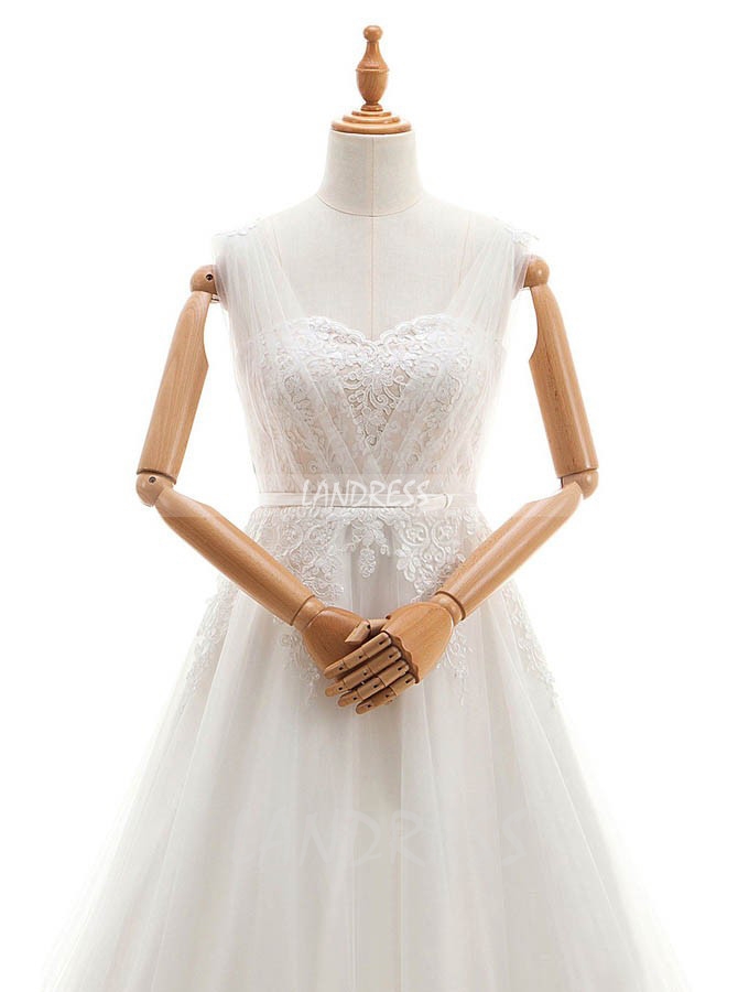 Dreamlike Wedding Dresses,A-line Tulle Bridal Dress,11675