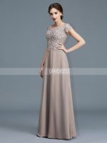 Elegant Mother of the Bride Dress with Sleeves,Chiffon Mother Dress,11792