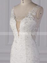 Elegant Wedding Dresses,Open Back Tulle Bridal Gown,12099