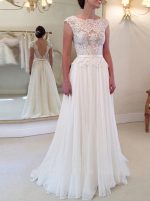 Gorgeous Wedding Dresses,Chiffon Wedding Dress with Low Back,11306