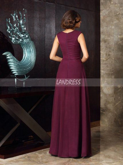 Grape Mother of the Bride Dresses,Modest Mother Dress,11798