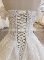 Illusion A-line Wedding Dresses, Off the Shoulder Bridal Dress,11561