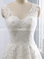 Ivory A-line Wedding Dress,Floor Length Wedding Dress,11698