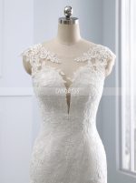 Ivory Mermaid Wedding Dresses,Lace Vintage Wedding Dress,11682