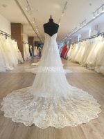 Ivory Spaghetti Straps Lace Wedding Dresses,Gorgeous Wedding Dress,11557