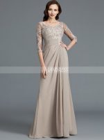 Khaki Long Mother of the Bride Dresses,Mother Dress with Sleeves,11777