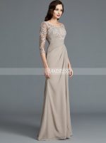 Khaki Long Mother of the Bride Dresses,Mother Dress with Sleeves,11777
