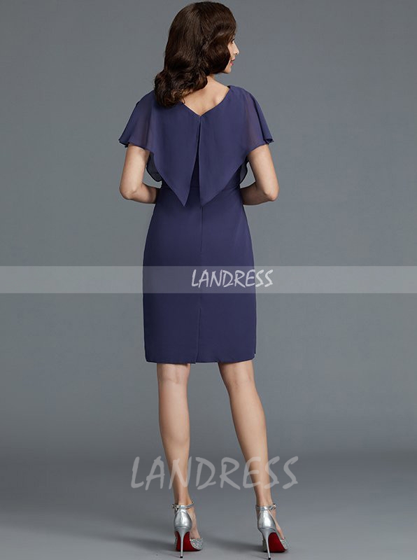 Knee Length Mother of the Bride Dresses,Chiffon Mother Dress,11787