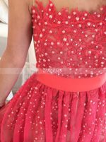 Lace Prom Dresses,Formal Prom Dress,Prom Dress with Sash,11229