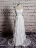 Lace Wedding Dresses,Boho Bridal Dress,Strapless Wedding Dress,11578