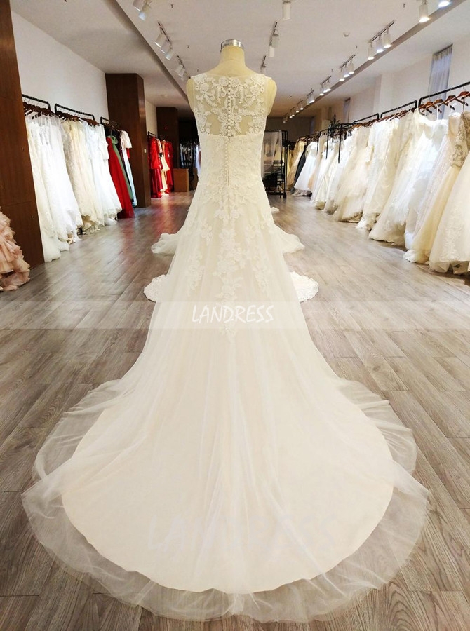 Lace Wedding Dresses,Ivory Wedding Dress,11570