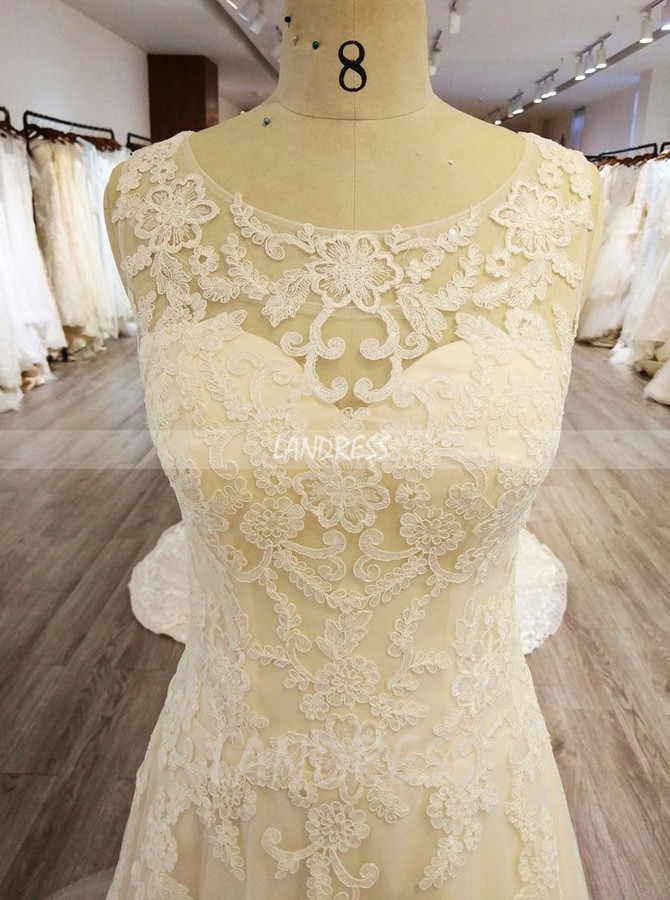 Lace Wedding Dresses,Ivory Wedding Dress,11570