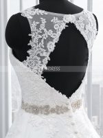 Lace Wedding Dress with Cutout Back,A-line Bridal Gown,11701