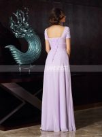 Lilac Mother of the Bride Dresses with Short Sleeves,Modest Mother Dress,11749