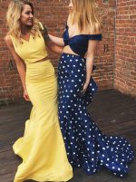 Mermaid Two Piece Prom Dresses,Fitted Prom Dress for Teens,11208