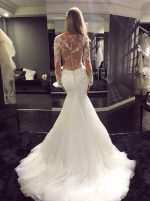 Mermaid Wedding Dress with Long Sleeves,Chic Bridal Dress,Tulle Wedding Dresses,11167