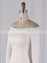 Modern Wedding Dresses With Sleeves,Off the Shoulder Bridal Dress,12098