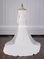 Modern Wedding Dresses With Sleeves,Off the Shoulder Bridal Dress,12098