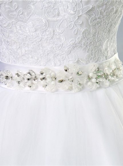 Modest Wedding Dresses with Straps,A-line Bridal Dress,Affordable Bridal Dress,11154