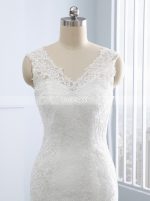 Modest Wedding Dress with Chapel Train,Mermaid Wedding Dress,11688