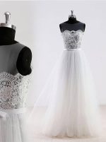 Outdoor Wedding Dresses,Floor Length Tulle Bridal Dress,11696