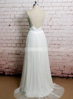 Pleated Wedding Dresses,Beach Wedding Dress,11605