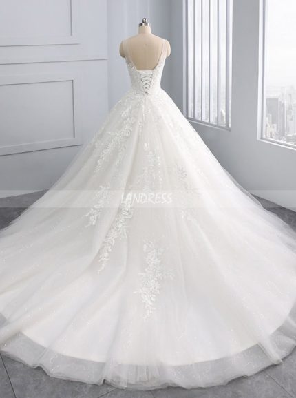 Princess Tulle Wedding Gown,Classic Wedding Gown Corset,11684