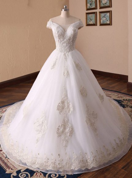 Princess Wedding Dresses,Off the Shoulder Wedding Dress,11712