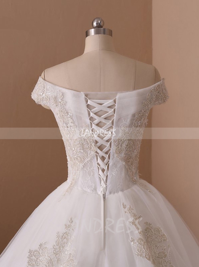 Princess Wedding Dresses,Off the Shoulder Wedding Dress,11712