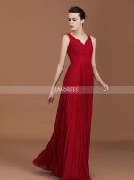 Red Bridesmaid Dresses,Bridesmaid Dress with Slit,11332