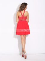 Red Short Homecoming Dresses,Two Piece Cocktail Dress,11497